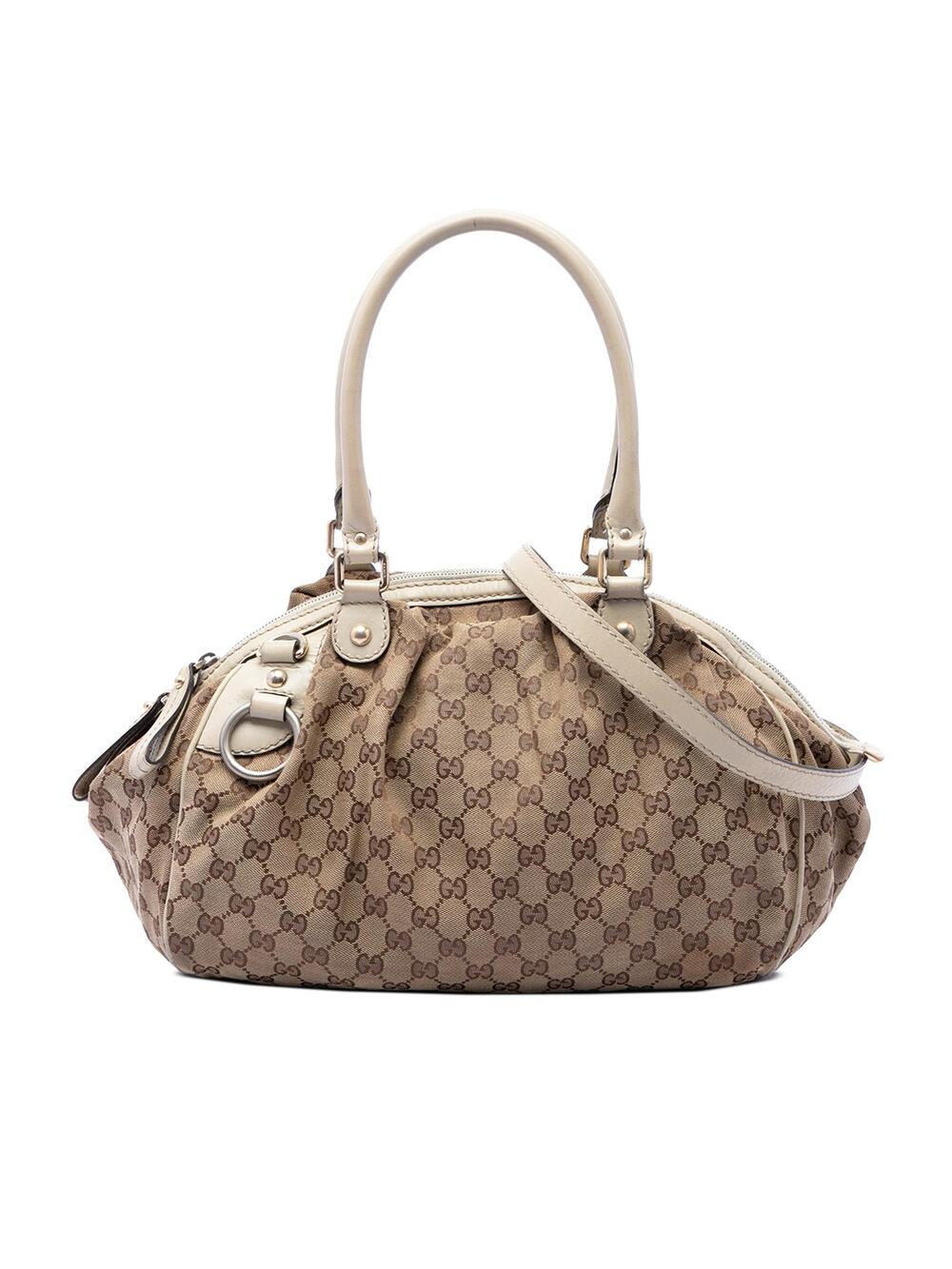 Gucci Gg Canvas Sukey Satchel Pre-Loved #348160G56B